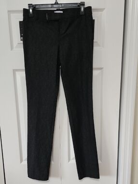 NWOT Calvin Klein Metallic Black Sparkle Dress Pants Stretchy Size 2